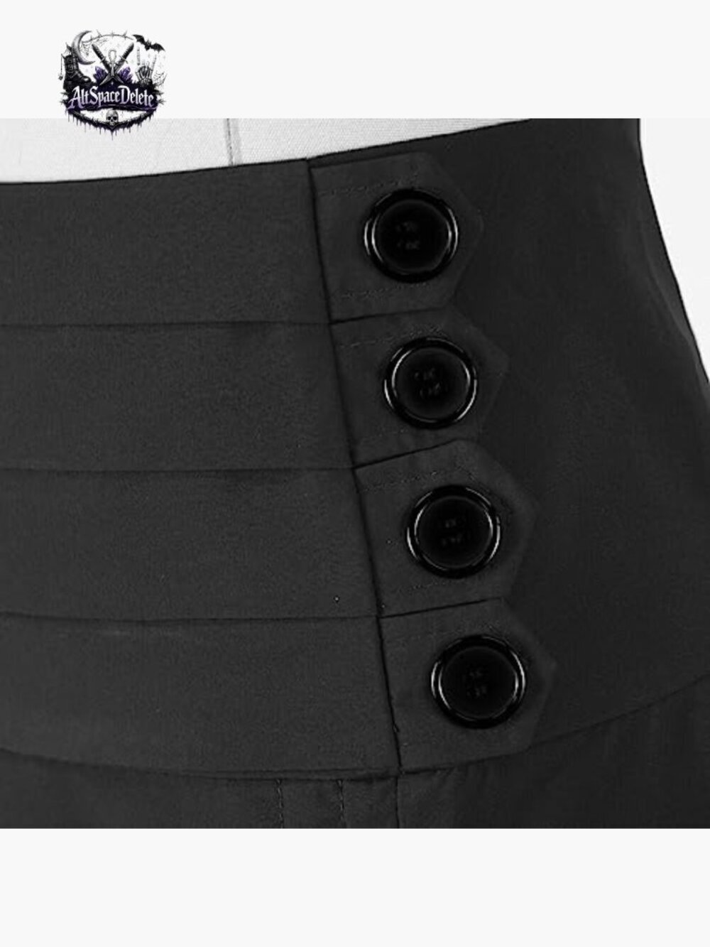 Asymmetrical Ruffled Steampunk Skirt High Low Renaissance Style - Picture 4 of 6